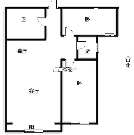 仁和小区2室2厅1卫户型图