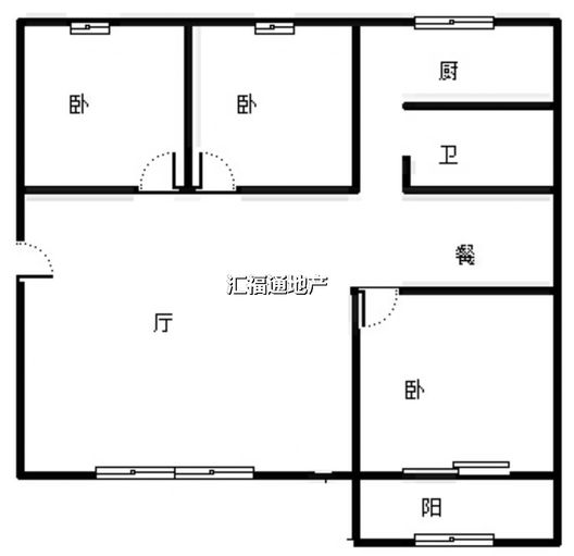 金正小区3室2厅2卫户型图