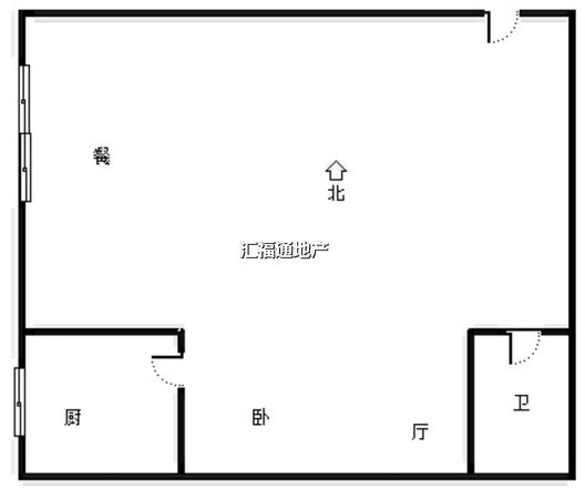 惠友钻石广场（AB座）1室1厅1卫户型图