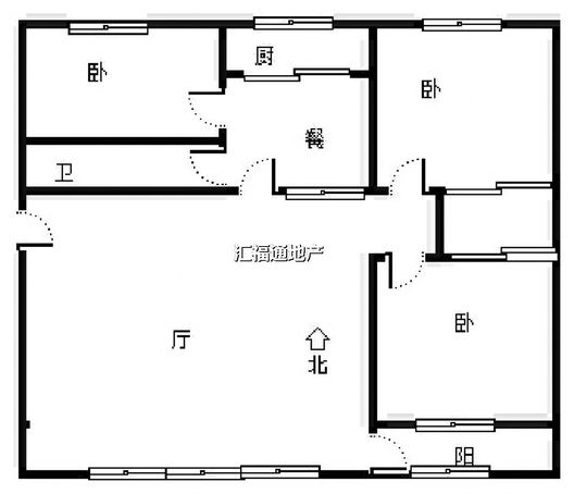 新星小区3室2厅1卫户型图