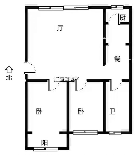 华丰小区2室2厅1卫户型图