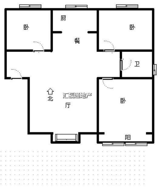 宏远碧罗湾3室2厅1卫户型图