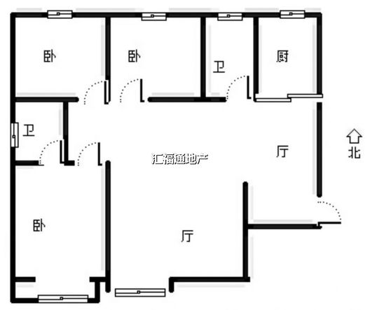 联合七号院3室1厅1卫户型图