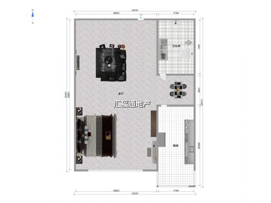 紫竹园二期（太阳城）1室1厅1卫户型图