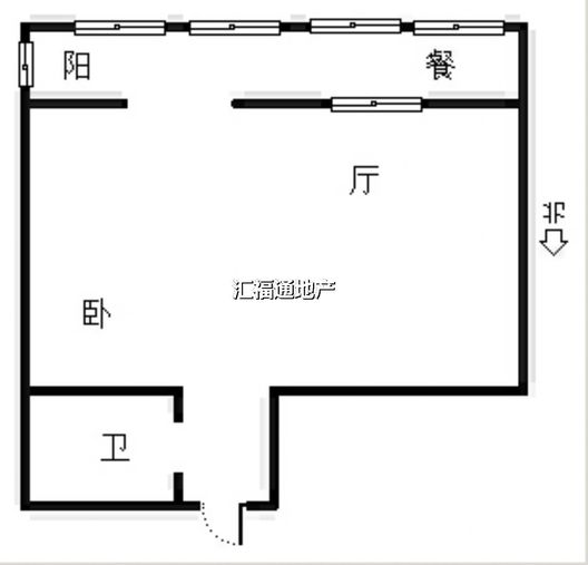 东林家园1室1厅1卫户型图