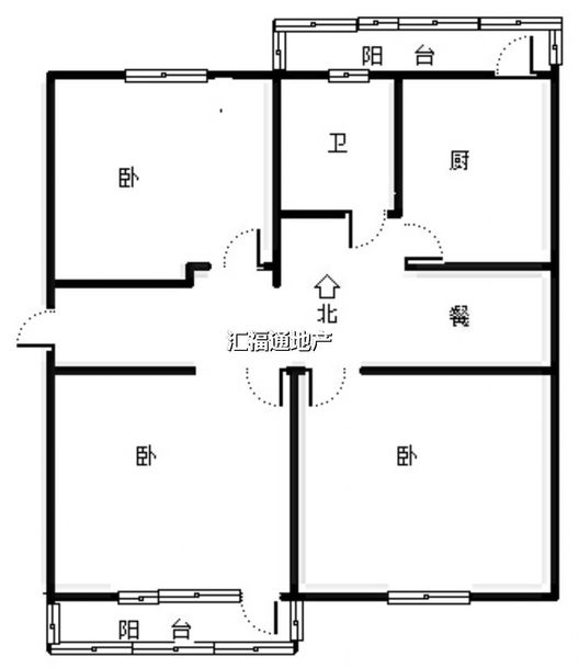 工商银行家属院3室1厅1卫户型图