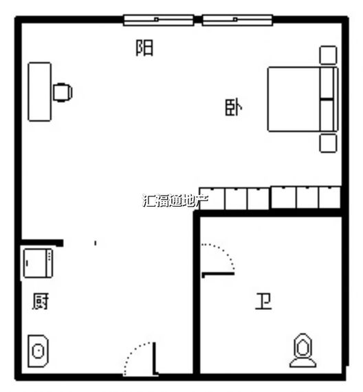 天保绿城1室0厅1卫户型图