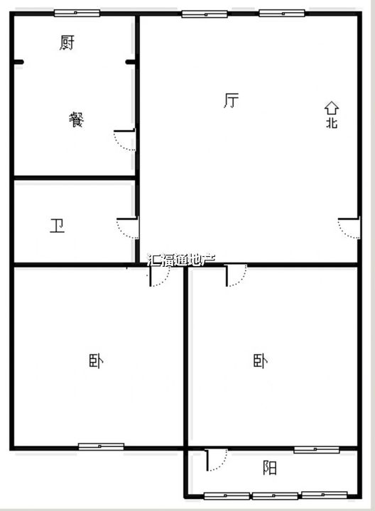 华阳小区2室2厅1卫户型图