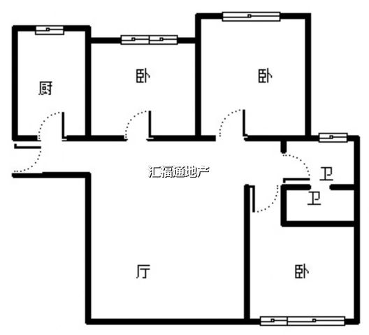 三利中和城（废）3室2厅1卫户型图