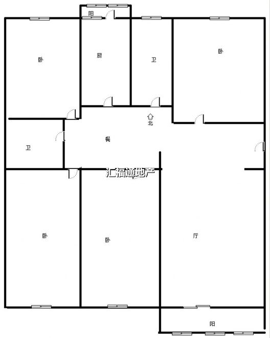 双塔中学小区4室2厅2卫户型图