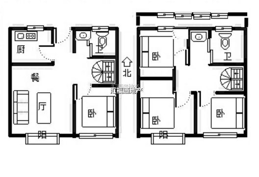 鹏渤印象城·牛津花园4室2厅2卫户型图