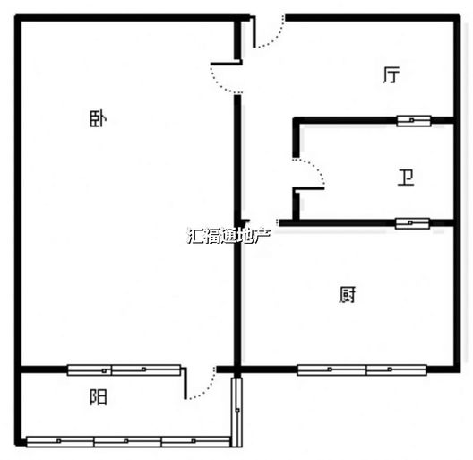 三五四三社区居民委员会1室1厅1卫户型图