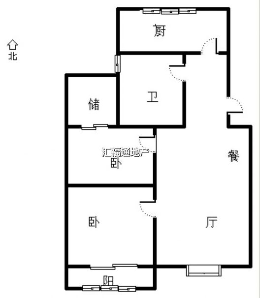 和谐佳居2室2厅1卫户型图