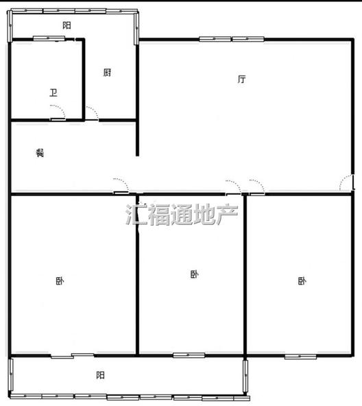 卫生局小区3室2厅1卫户型图