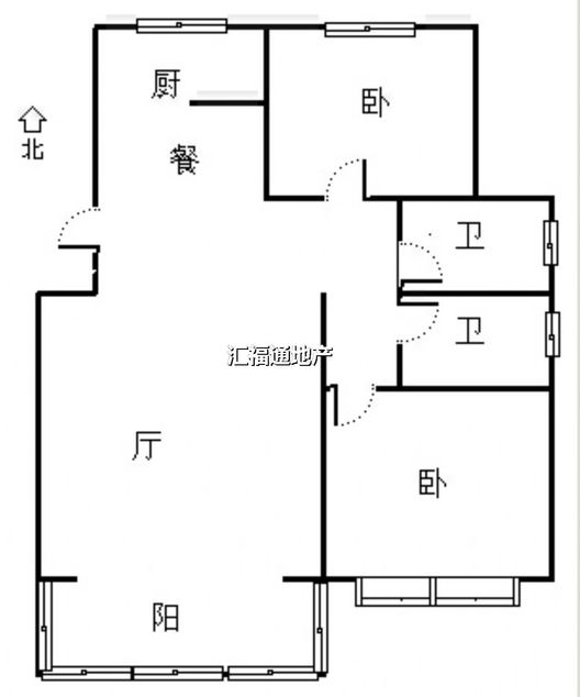 香邑溪谷一期2室2厅2卫户型图