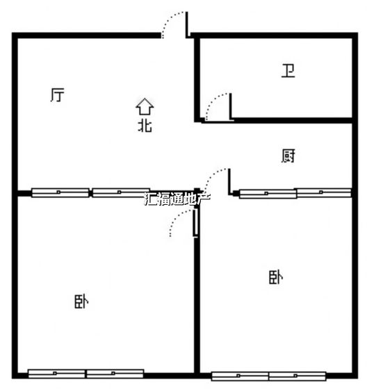 县府小区2室1厅1卫户型图