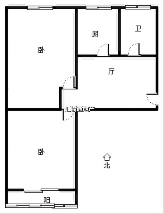 三五四三社区居民委员会2室1厅1卫户型图