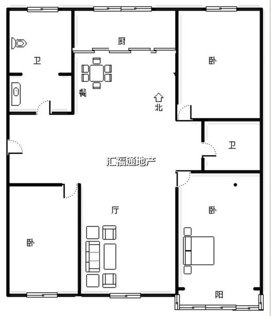 宏远家园3室2厅2卫户型图