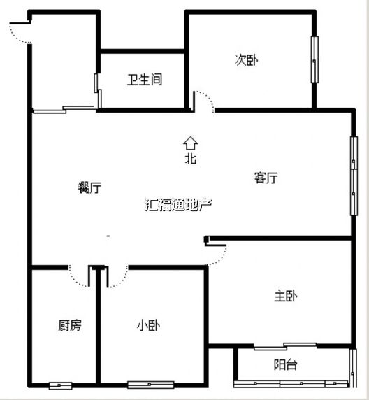 仁和小区3室2厅1卫户型图