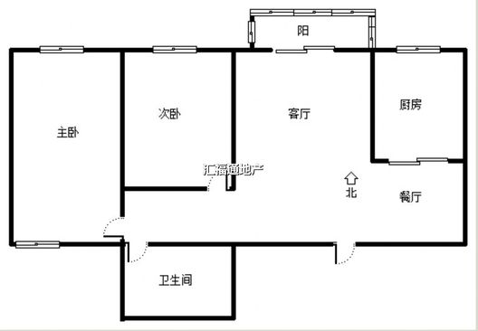 仁和小区2室2厅1卫户型图