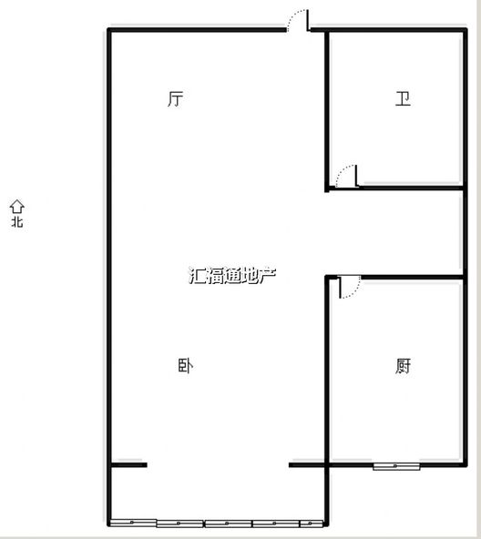 宏远景园1室1厅1卫户型图