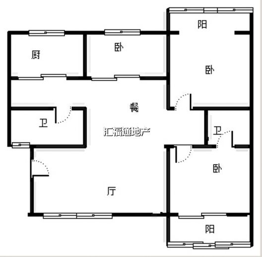 宏远二号院3室2厅2卫户型图