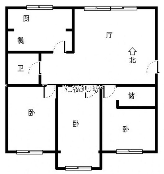 宏远家园3室2厅2卫户型图