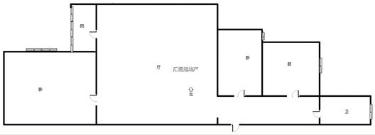 造纸厂小区2室1厅1卫户型图