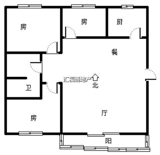 嘉和小区3室2厅1卫户型图