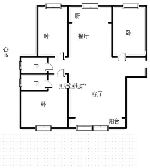 香邑溪谷一期3室2厅2卫户型图