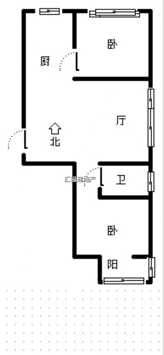 天保绿城2室1厅1卫户型图