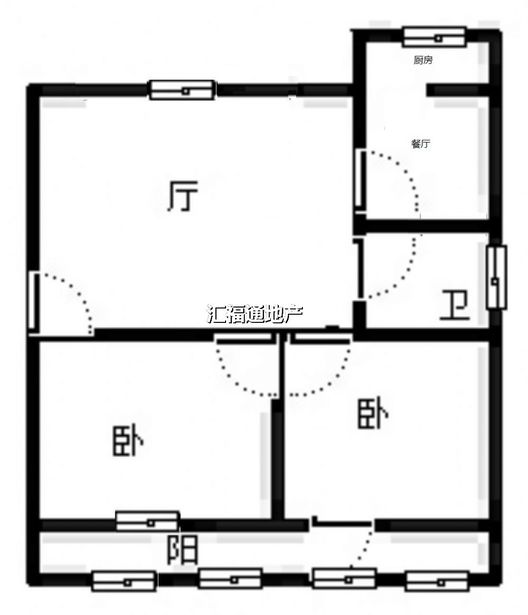 物资局小区2室2厅1卫户型图