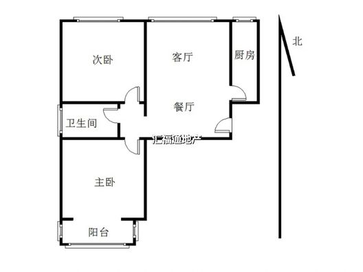 宏远裕隆2室2厅1卫户型图