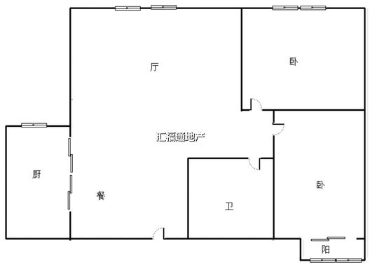宏远宜居园2室2厅1卫户型图