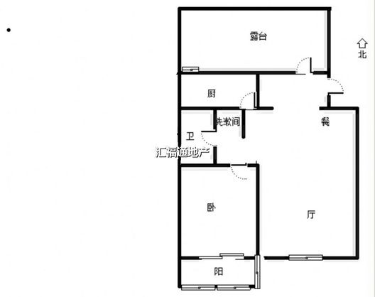 东林家园1室1厅1卫户型图