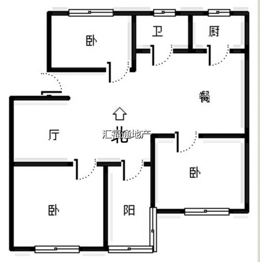 东兴小区（西院）3室2厅1卫户型图