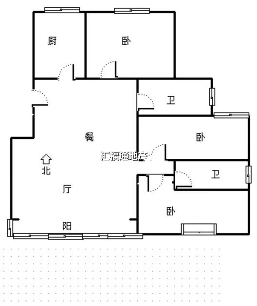 中央公馆3室2厅2卫户型图
