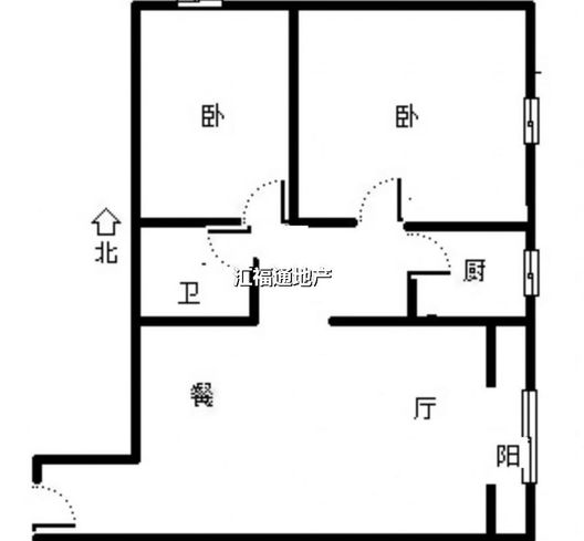 天保郦景2室2厅1卫户型图