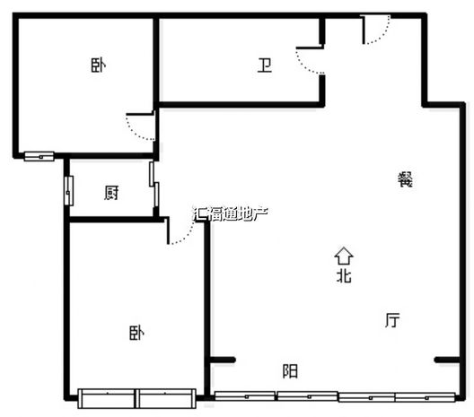 惠友康庭二期2室2厅1卫户型图