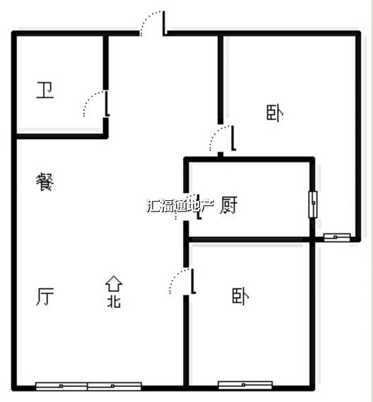 香邑溪谷一期2室2厅1卫户型图
