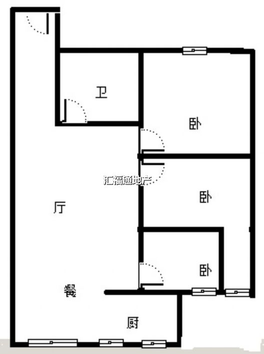 惠友钻石广场（AB座）3室2厅1卫户型图