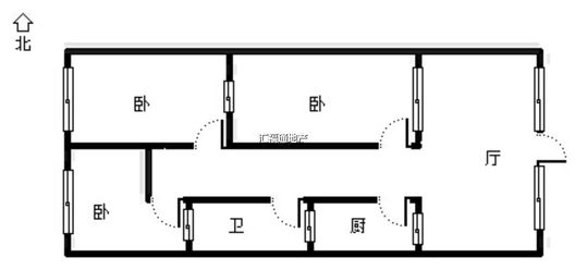 京东商贸城3室2厅1卫户型图