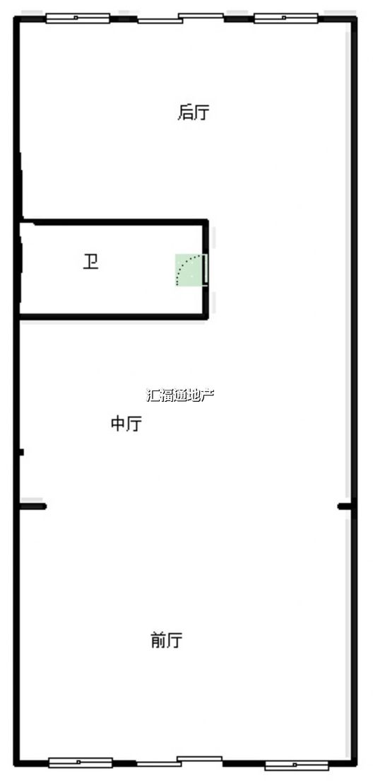 高铁商铺底商1室0厅1卫户型图