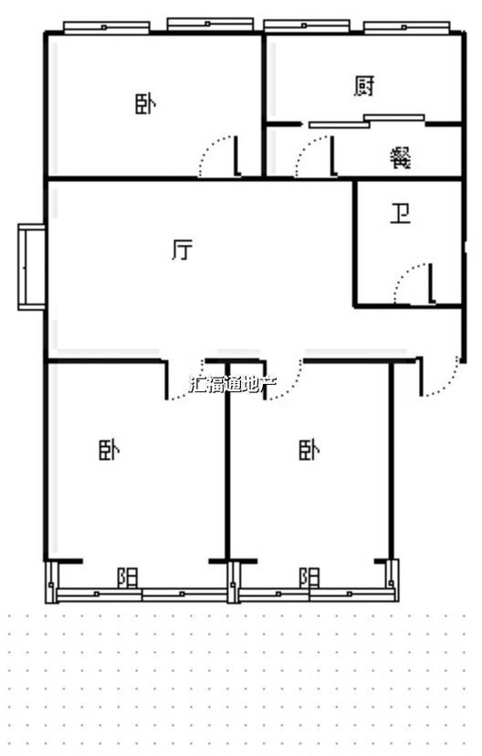 兴泰小区3室2厅1卫户型图