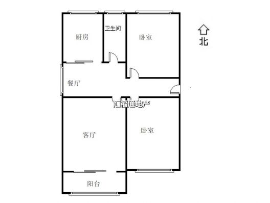 六十七处家属楼2室2厅1卫户型图