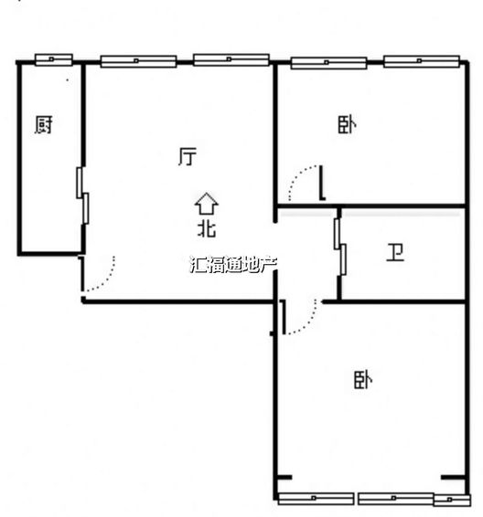 公园壹号2室2厅1卫户型图