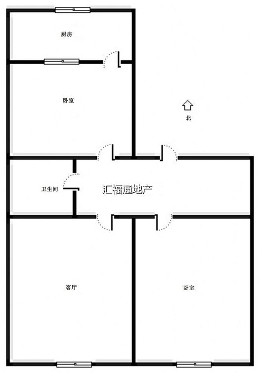 研制厂小区2室2厅1卫户型图