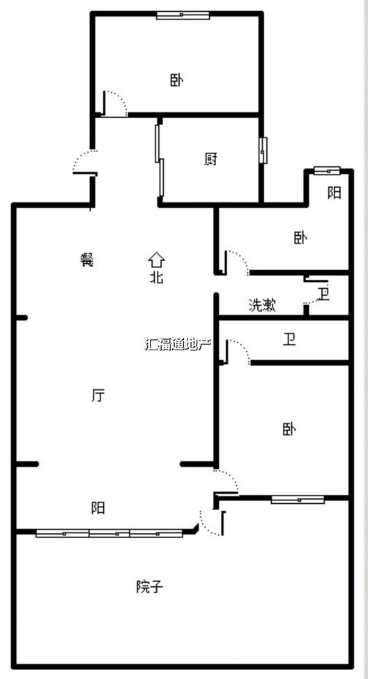 文保所小区3室2厅1卫户型图