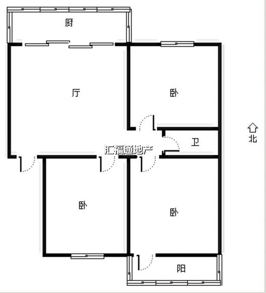 天龙小区（一期）3室1厅1卫户型图