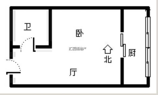 豪门庄园1室1厅1卫户型图